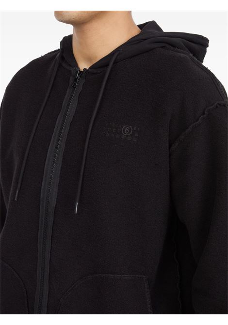 Giacca in cotone con cappuccio in nero Mm6 maison margiela - uomo MM6 MAISON MARGIELA | SH0HG0006M25014900